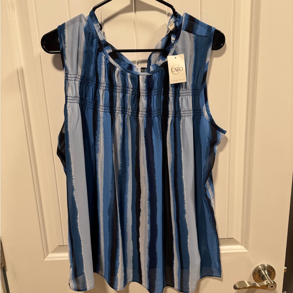 Cato Multicolor Striped Sleeveless Blouse